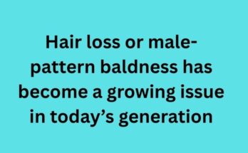 Hair loss or male-pattern baldness has become a growing issue in today’s generation