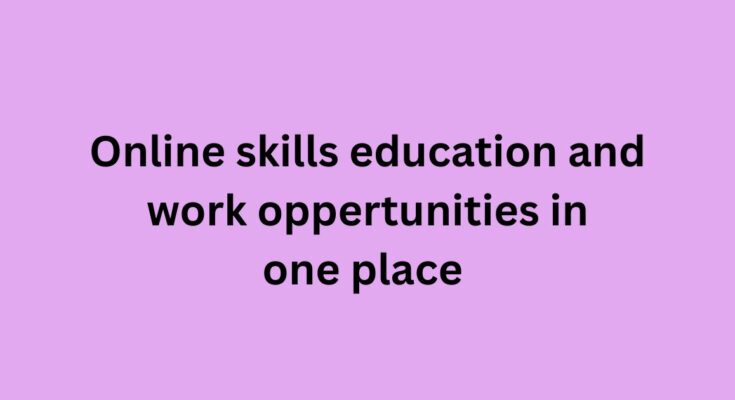 Online skills education and work oppertunities in one place