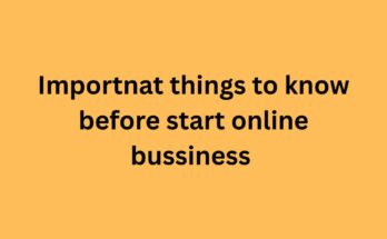 Importnat things to know before start online bussiness