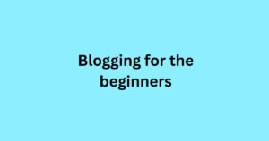 Blogging for the beginners